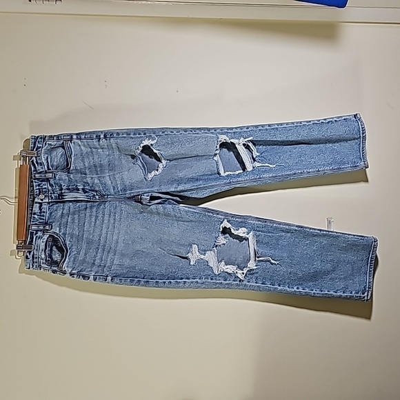 American Eagle Stretch Women's Curvy 90s Straight Size Waist 16 flat - Picture 1 of 7